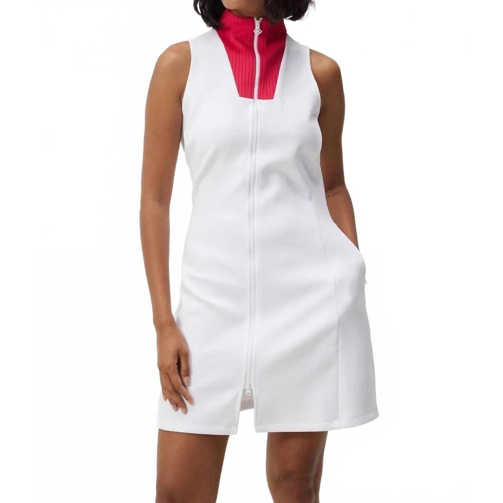 NEW J.LINDEBERG ruby dress in white